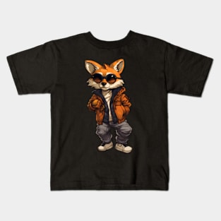 Modern stylish hippop fox Kids T-Shirt